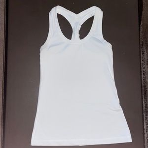 White lululemon racer-back tanktop size 4